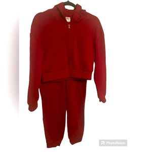 Women’s Two Piece Jogging Suit with Hoodie Size XL